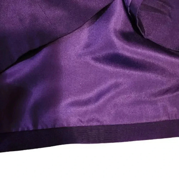 Jenni Kayne Strapless Mini Dress 100% Silk Purple Side Zip Size 4 - Picture 8 of 10